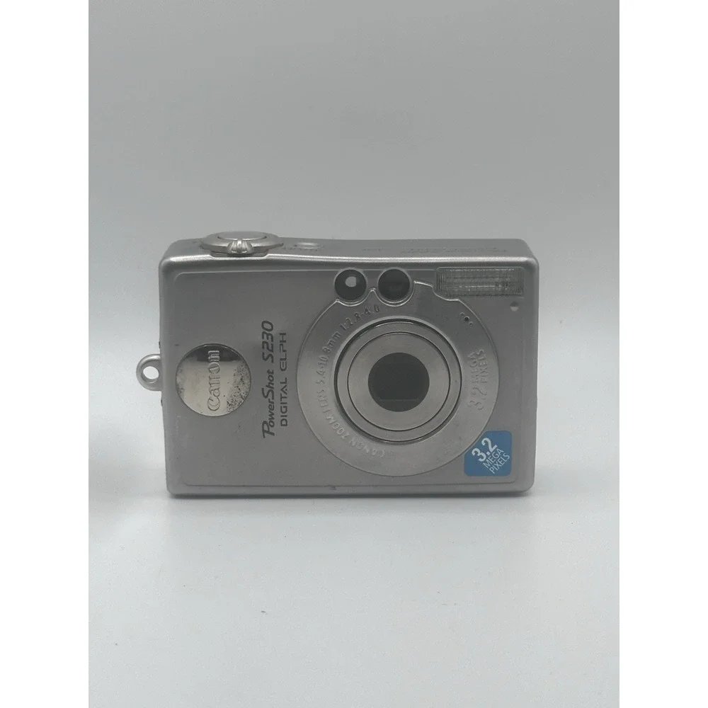 Canon PowerShot S230 Digital ELPH 3.2MP Silver Camera Untested